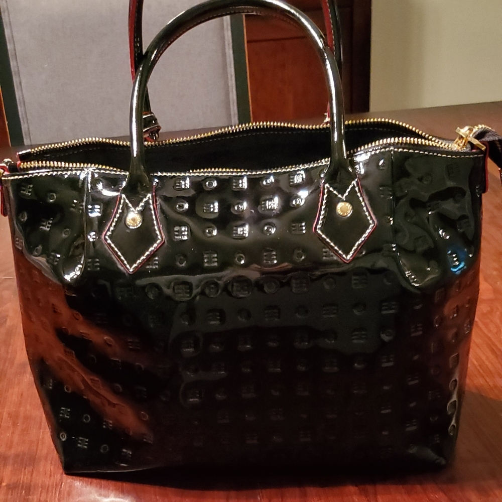 Arcadia Black Patent Purse